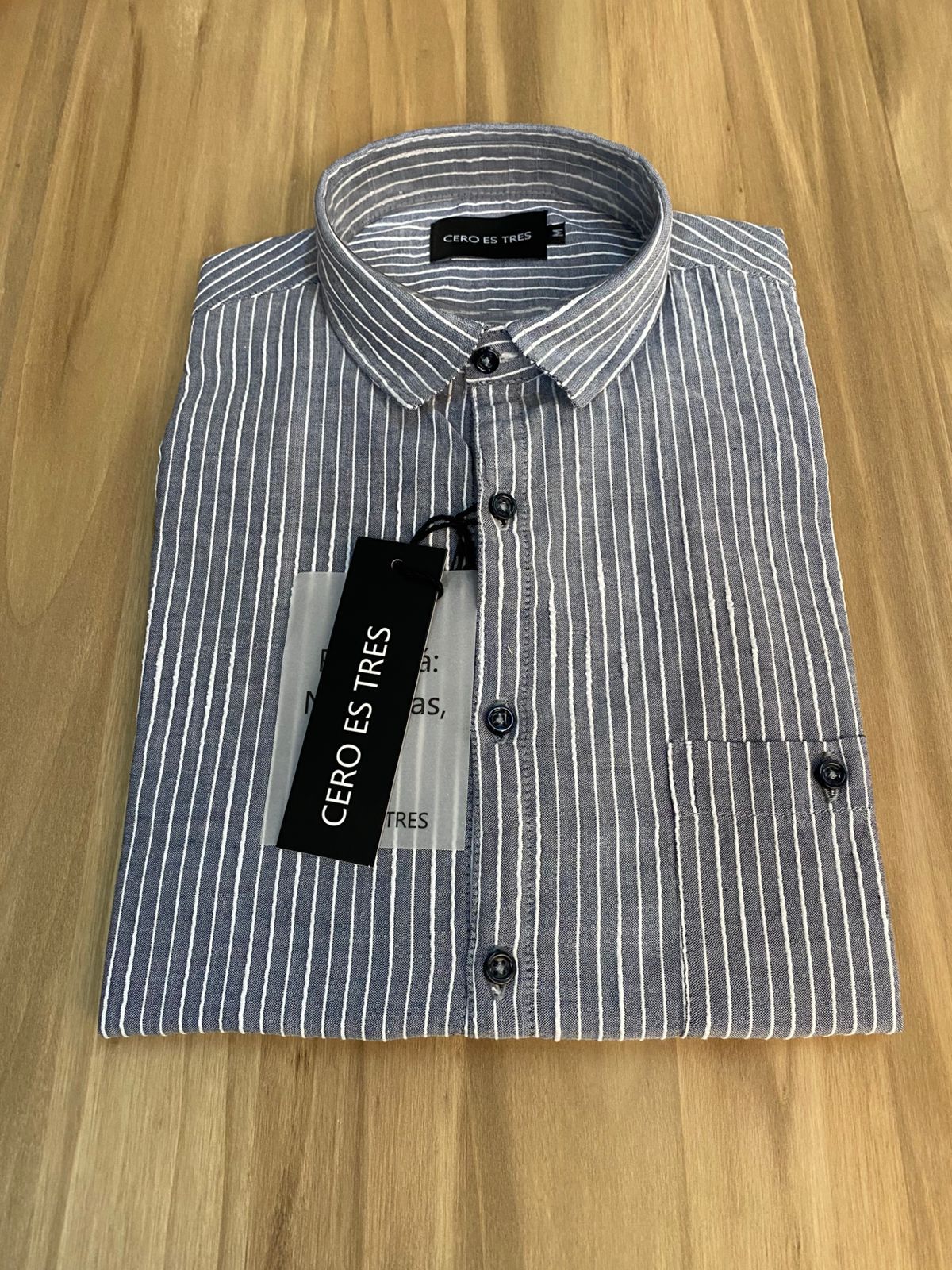 6532REGSPAM - CAMISA MERLOT AZUL MARINO